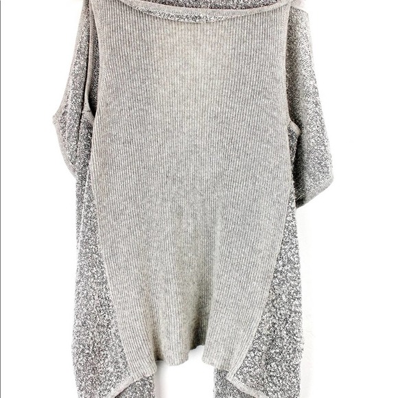 Women's Olivia Sky Heather Vanilla Boucle Wool Blend Vest, Gray, Size Medium - Picture 6 of 11